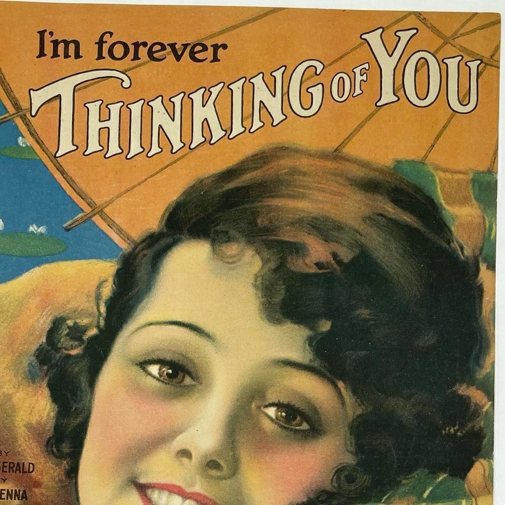 I’m Forever Thinking of You Illustrated by Rolf Armstrong 1919 Sheet Music - Picture 9 of 16